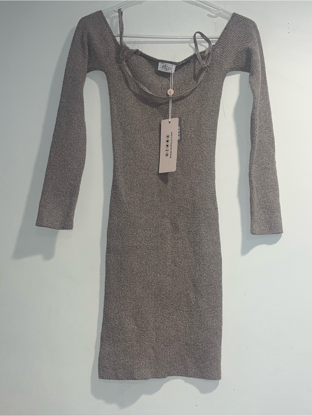 OH POLLY Cold shoulder mini bodycon dress NWT